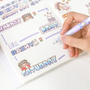 girl and words kawaii washi tape 8