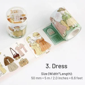 girl cartoon washi tape people music 11