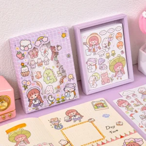 girl cute cartoon washi sticker people 2
