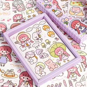 girl cute cartoon washi sticker people 3