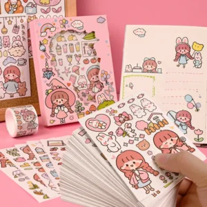 girl cute cartoon washi sticker people 4