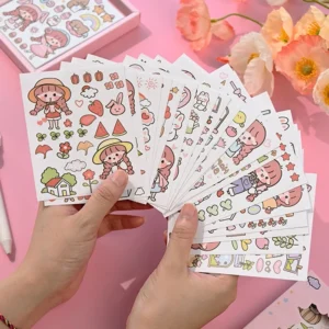 girl cute cartoon washi sticker people 5