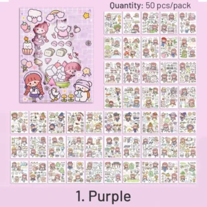 girl cute cartoon washi sticker people 8