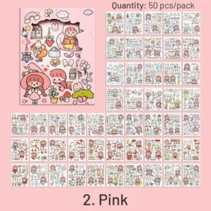 girl cute cartoon washi sticker people 9