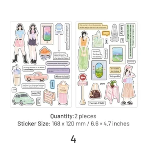girl life stickers characters travel 13