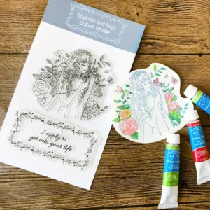 girls transparent soft silicone decorative stamp 2