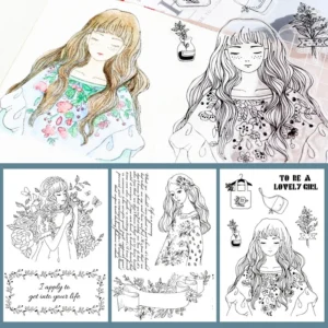 girls transparent soft silicone decorative stamp 3