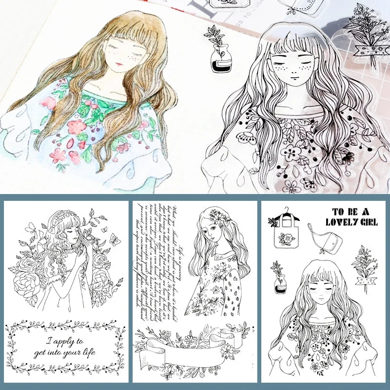 girls-transparent-soft-silicone-decorative-stamp-3 girls transparent soft silicone decorative stamp 3