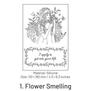 girls transparent soft silicone decorative stamp 6