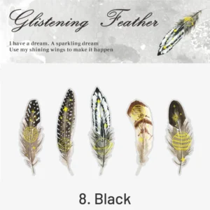glitter feather large size foil stamping 14