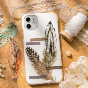 glitter feather large size foil stamping 5