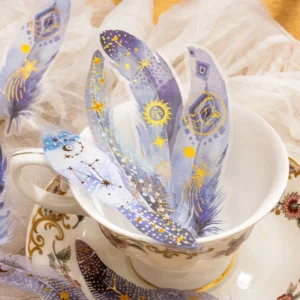 glitter feather large size foil stamping 6