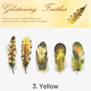 glitter feather large size foil stamping 9