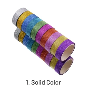 glitter washi tape set 6