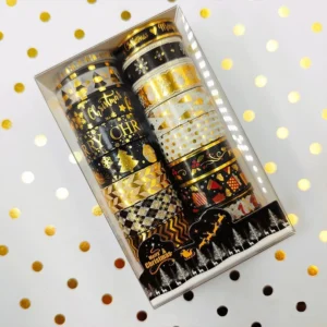 gold foil christmas washi tape set 2 1
