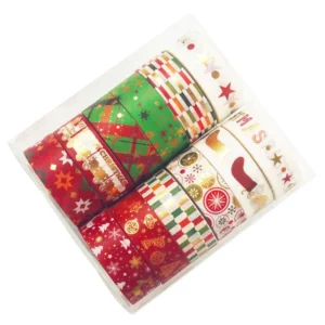 gold foil christmas washi tape set 6
