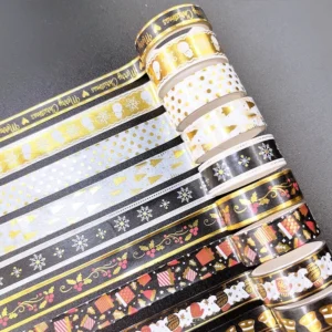 gold foil christmas washi tape set 7 1