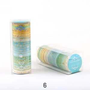 gold foil divider washi tape set 14