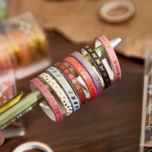 gold foil divider washi tape set 4