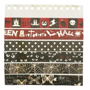 gold foil halloween washi tape set 4