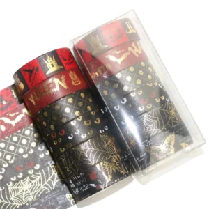 gold foil halloween washi tape set 5