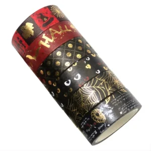 gold foil halloween washi tape set 6