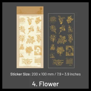 gold foil vinyl stickers music bottle 12