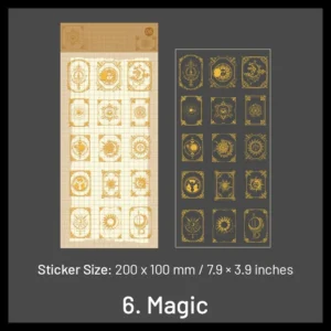 gold foil vinyl stickers music bottle 14