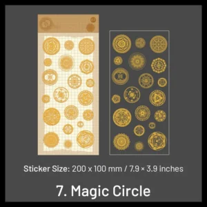 gold foil vinyl stickers music bottle 15
