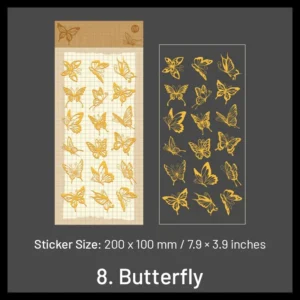 gold foil vinyl stickers music bottle 16
