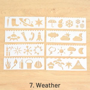 multipurpose hollow ruler coloring painting template 11