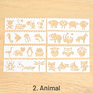 multipurpose hollow ruler coloring painting template 6