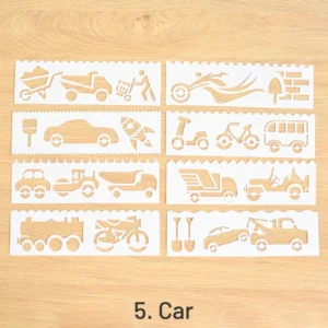 multipurpose hollow ruler coloring painting template 9