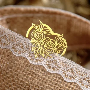 rose theme hollow metal bookmark book 4