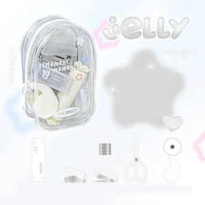 transparent mini office supplies kit carrying 13
