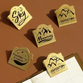 Vintage Brass Clip Journal Stationery Clip