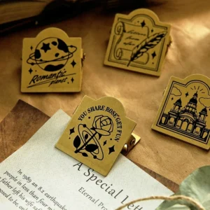 vintage brass clip journal stationery clip 3