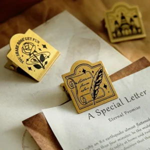 vintage brass clip journal stationery clip 5