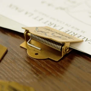 vintage brass clip journal stationery clip 6