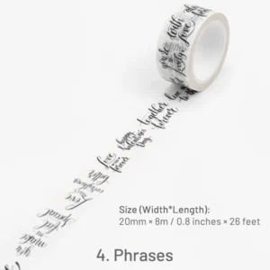 vintage english text washi tape 10
