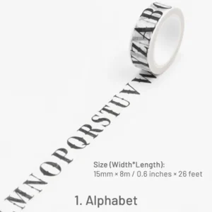 vintage english text washi tape 7