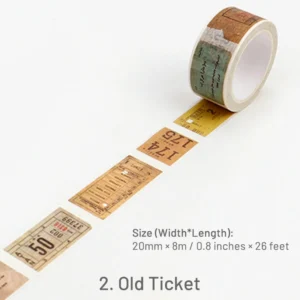 vintage english text washi tape 8