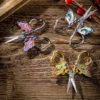 Vintage Mini Butterfly Embroidery Painted Scissors