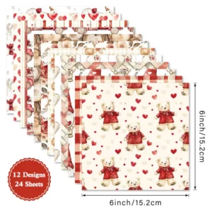 24pcs 6 Adore Scrapbook Paper Cardstock 04