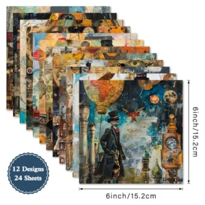 Sumflying Ahead 24PCS Scrapbook Paper & Cardstock 24pcs 6 Ahead Scrapbook Paper Cardstock 04