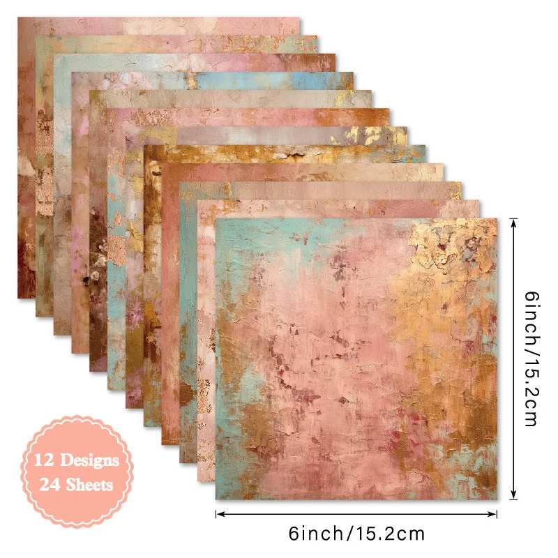 24pcs 6 Antique Gold Scrapbook Paper Cardstock 02 24pcs 6 Antique Gold Scrapbook Paper Cardstock 02