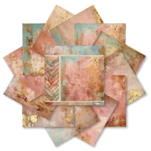 Sumflying Antique Gold 24PCS Scrapbook Paper & Cardstock 24pcs 6 Antique Gold Scrapbook Paper Cardstock 03
