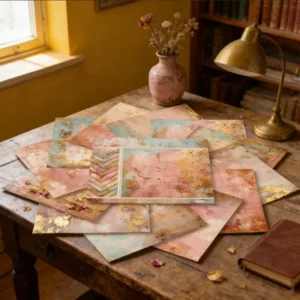 Sumflying Antique Gold 24PCS Scrapbook Paper & Cardstock 24pcs 6 Antique Gold Scrapbook Paper Cardstock 04