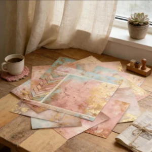 Sumflying Antique Gold 24PCS Scrapbook Paper & Cardstock 24pcs 6 Antique Gold Scrapbook Paper Cardstock 05