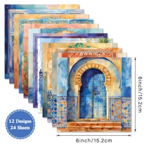 Sumflying Arcade 24PCS Scrapbook Paper & Cardstock 24pcs 6 Arcade Scrapbook Paper Cardstock 04